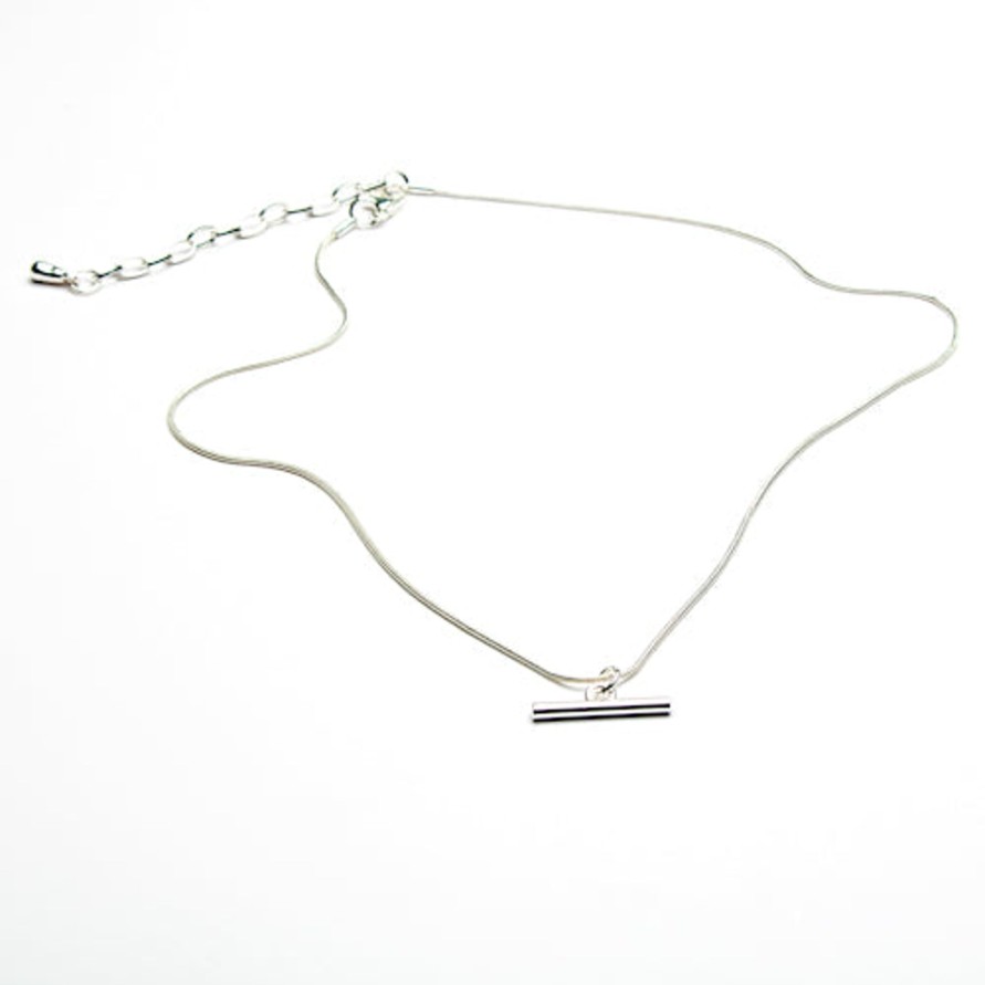 Jewellery Eliza Gracious  | Silver T-Bar Pendant