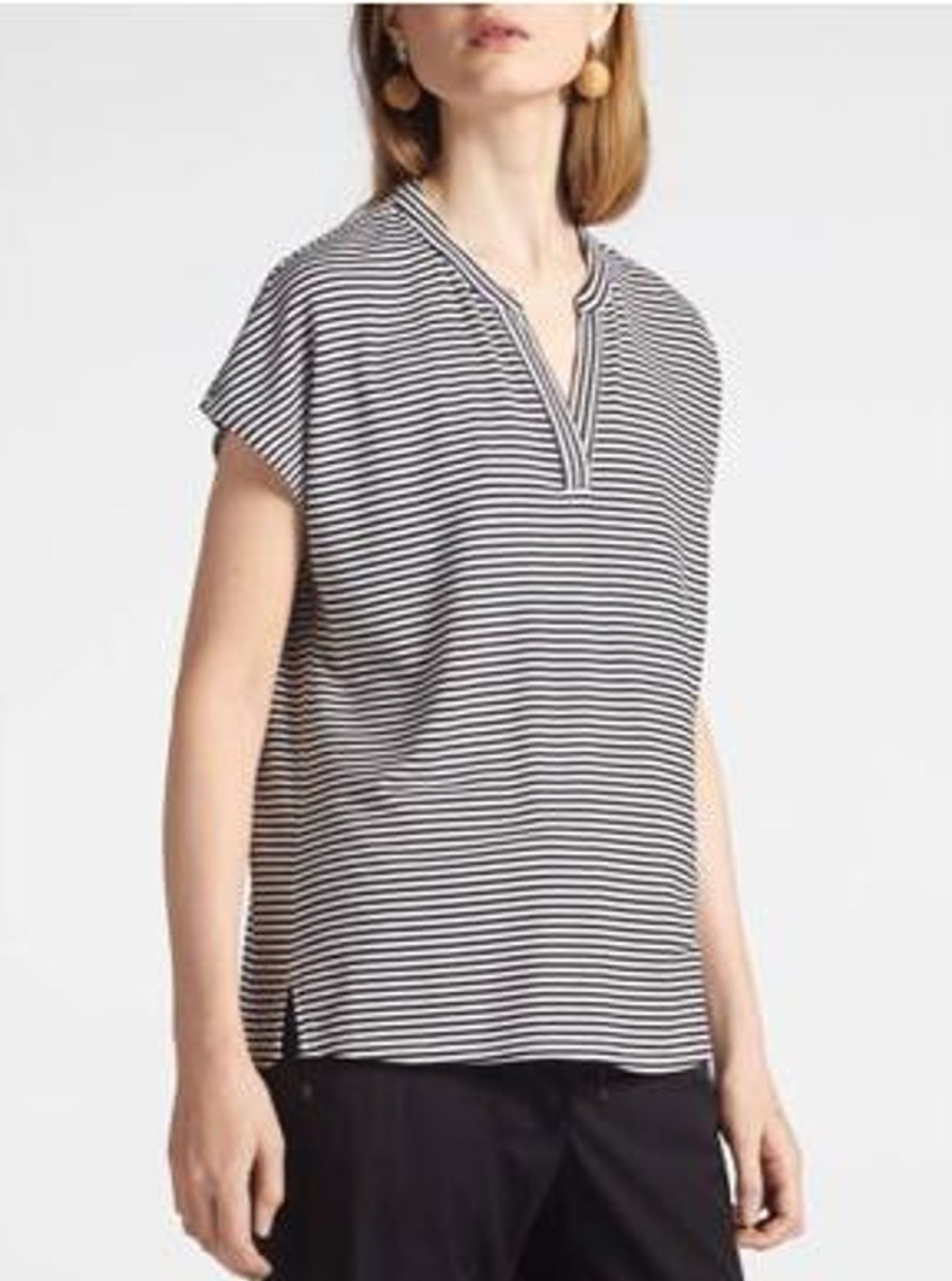 Clothing Sandwich T-Shirts | Striped T-Shirt Made Of Stretch Fabric